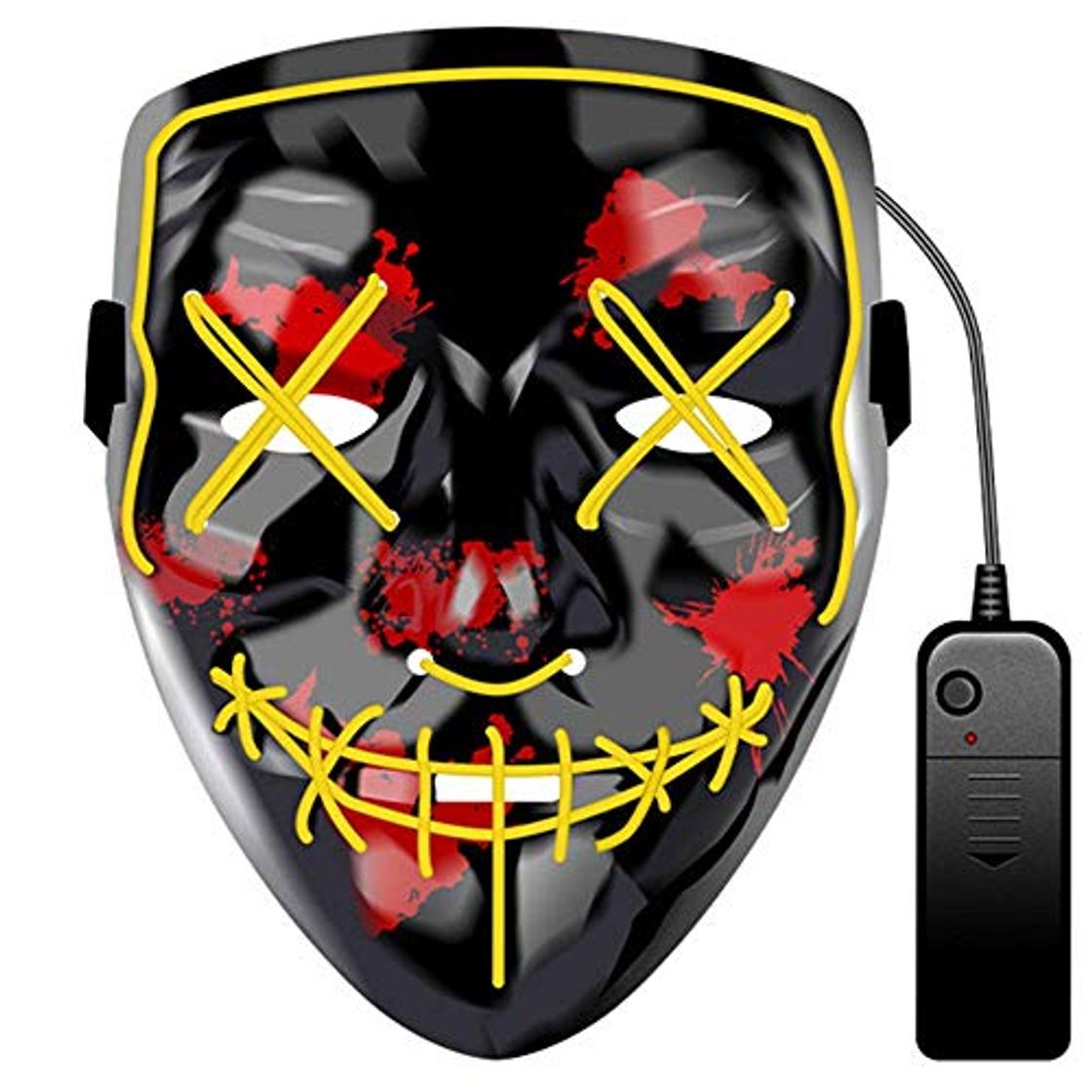 Product JCT Halloween LED Máscaras Purga Grimace Mask Horror Mask Scary LED Ilumina