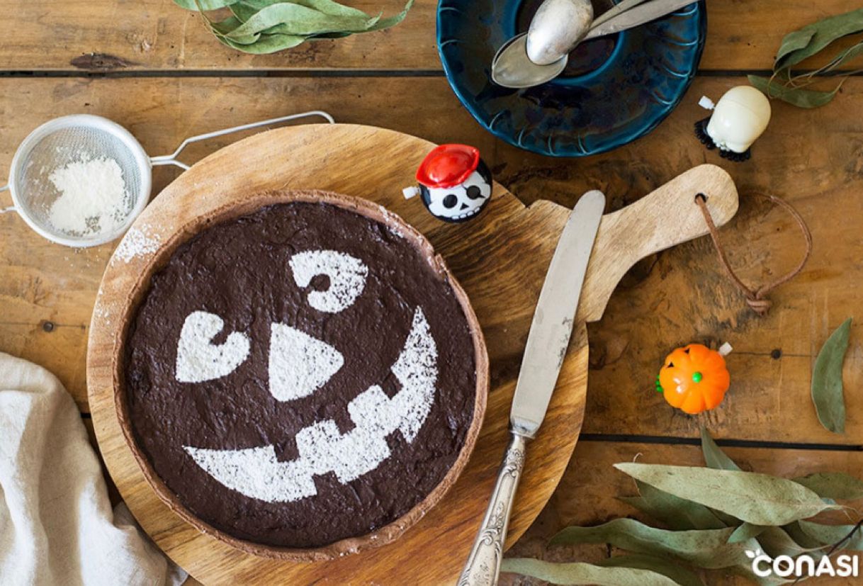 Fashion Tarta vegana halloween de chocolate 