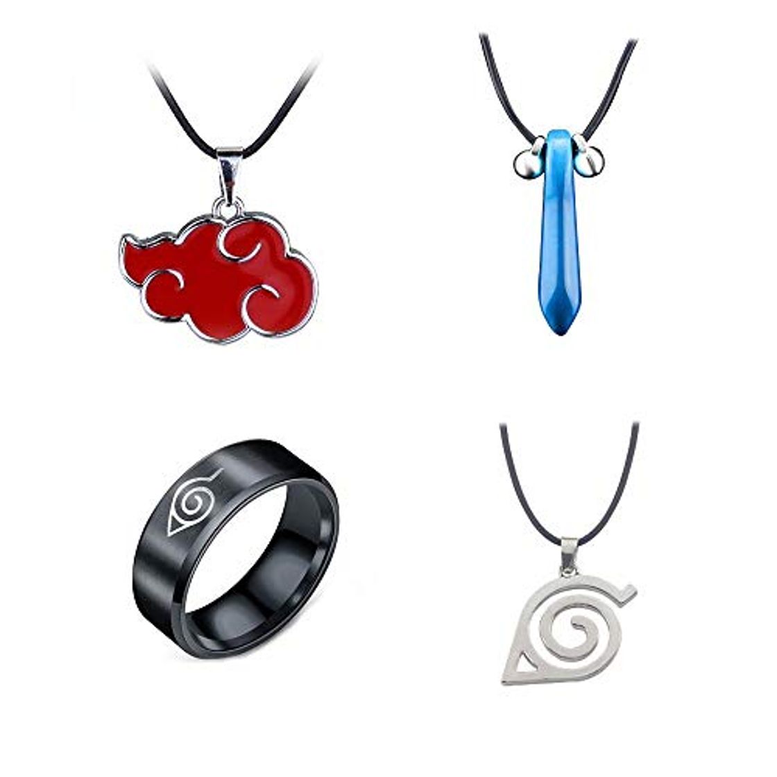 Product Juego de 4 colgantes de Naruto para cosplay para hombres y mujeres