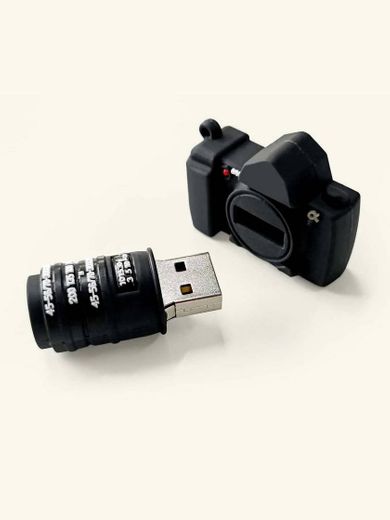 1 unidade de flash USB em forma de câmera