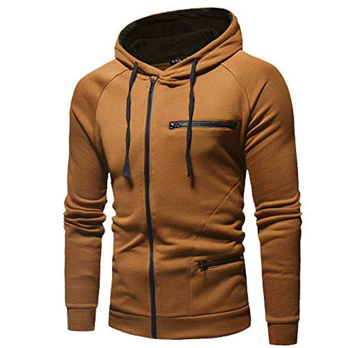 Moda JiaMeng Hombres Chaqueta Primavera otoño e Invierno Algodón Abrigo Chaqueta Outwear Sweater Sudadera de Invierno Slim Warm