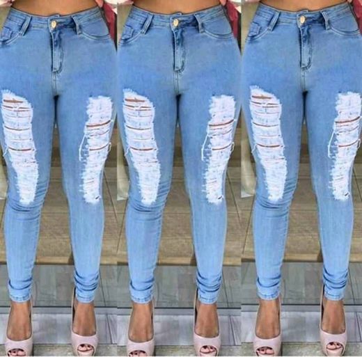 Calça jeans rasgadinha 😍