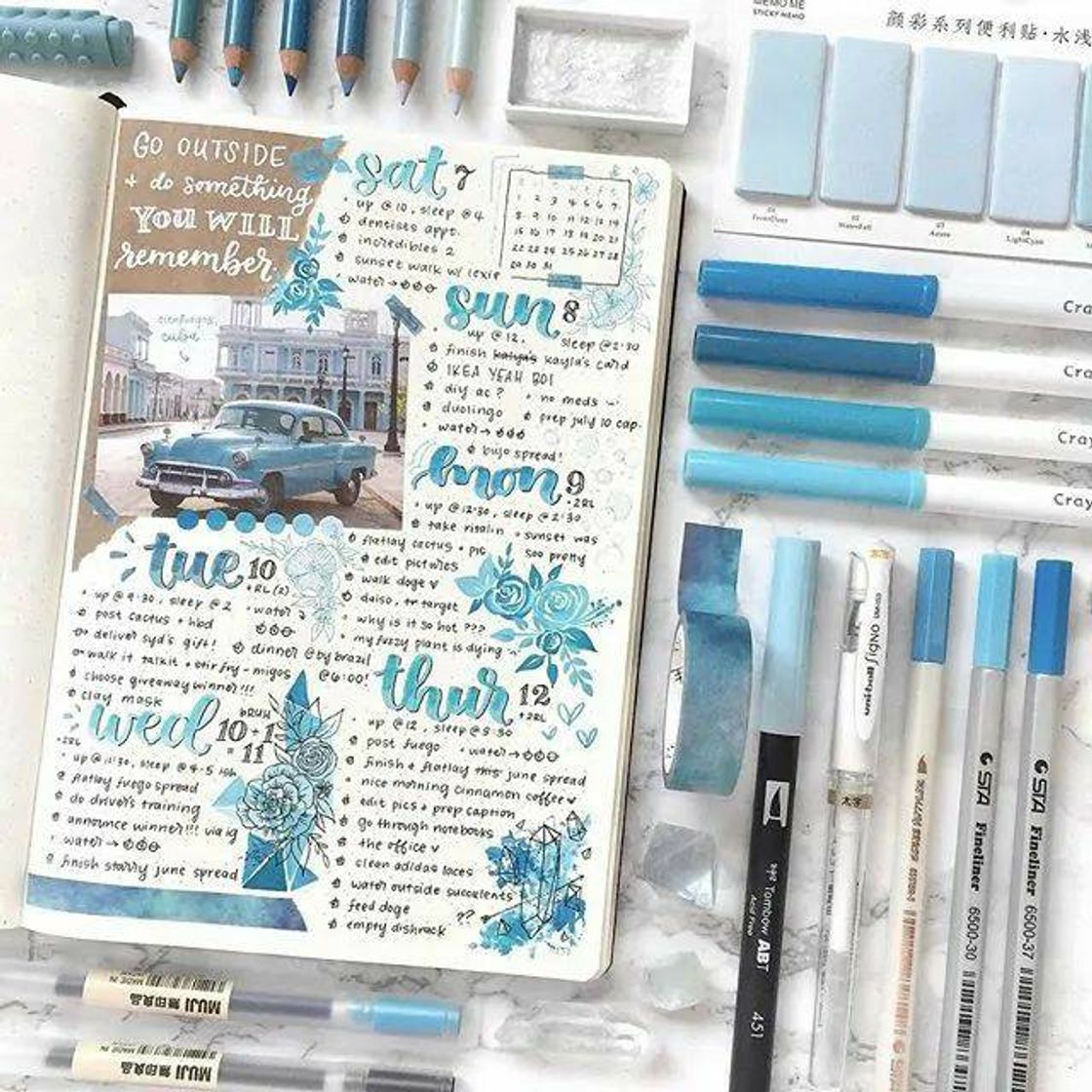 Fashion Blue bullet journal