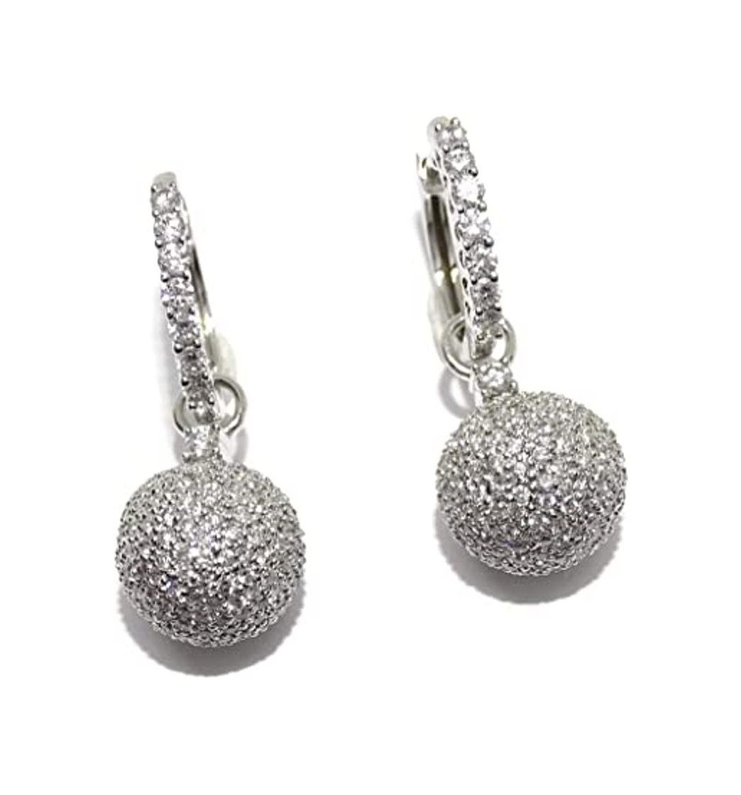 Products Pendientes de diamantes para mujer en oro blanco de 18k con 2