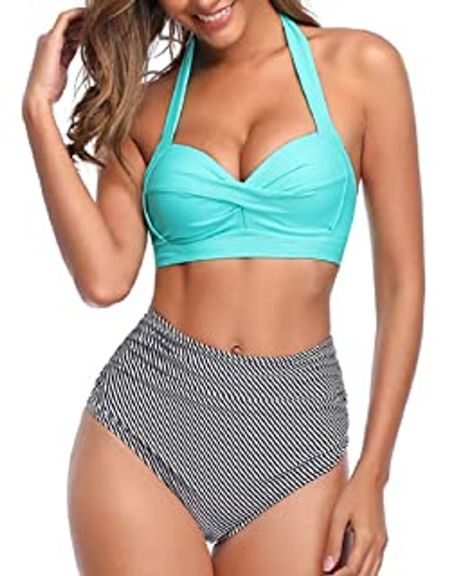 Product UMIPUBO Mujer Conjunto de Bikini Cintura Alta Traje de Baño de Dos