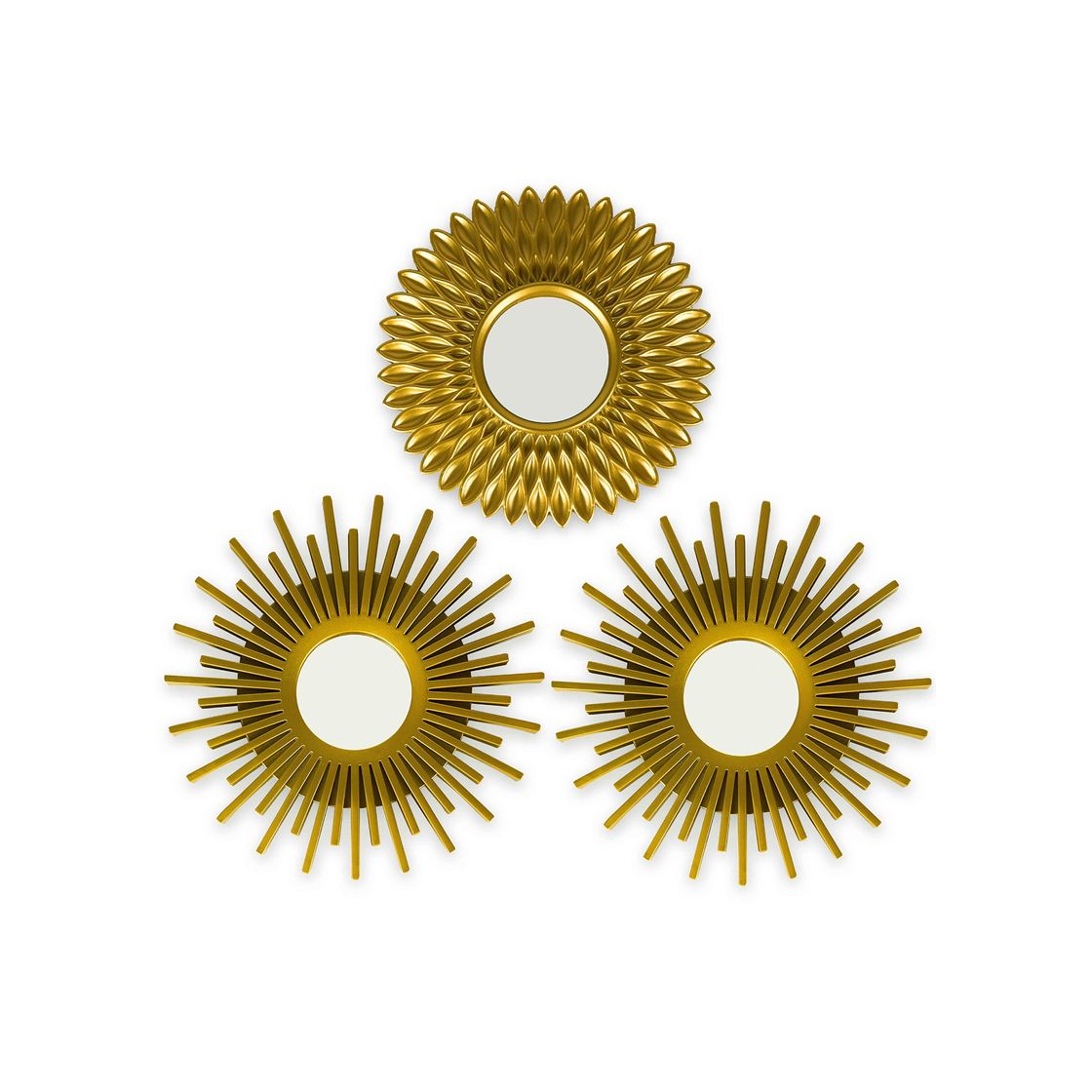 Social BONNYCO Espejos Pared Decorativos Blancos Pack 3 Espejos Decorativos Ideales para Decoracion