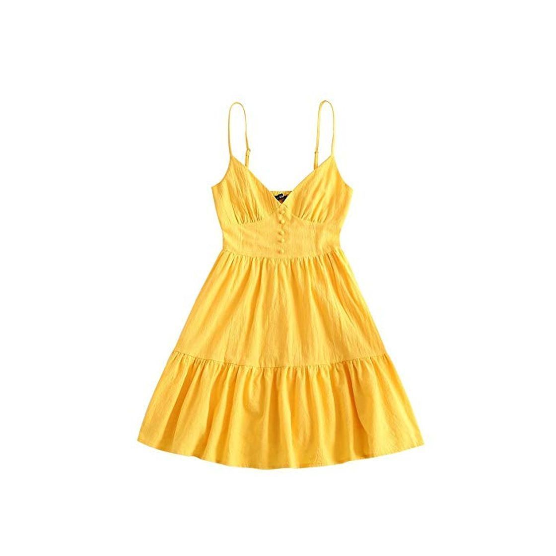 ZAFUL Vestido para mujer con volantes ahumados