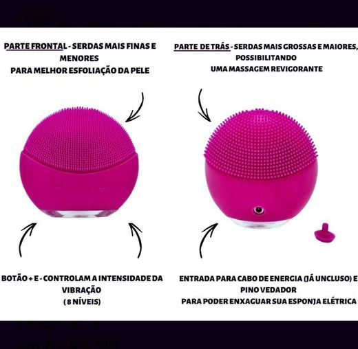 Escova de limpeza facial luna mini