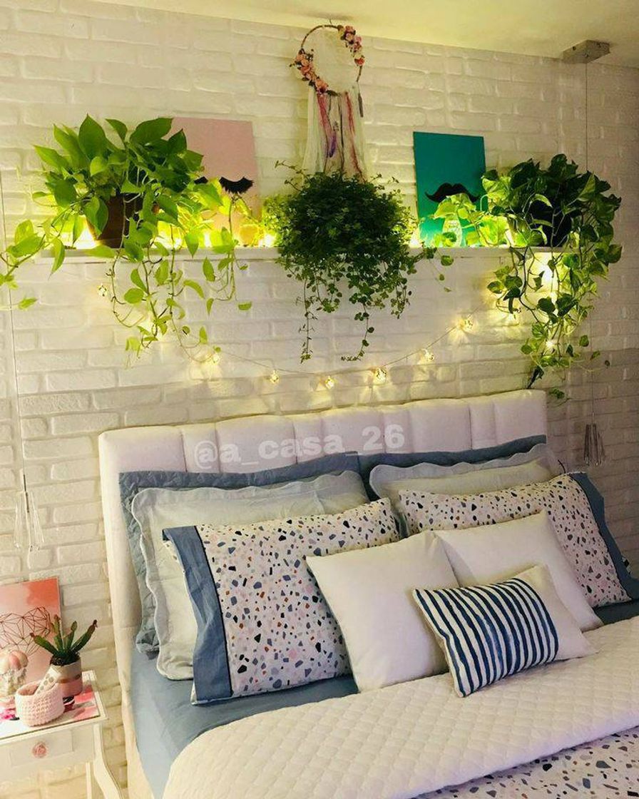 Moda Quarto decorado com plantas