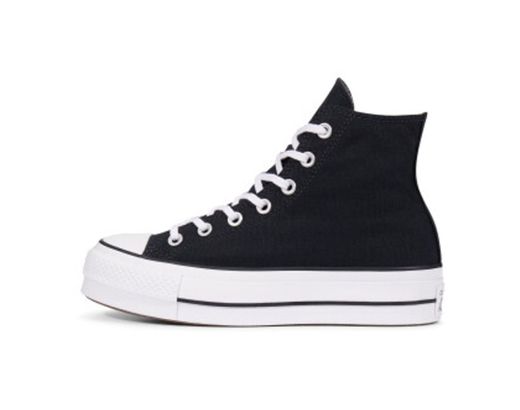 Converse Chuck Taylor CTAS Lift Clean Hi, Zapatillas Altas para Mujer, Negro