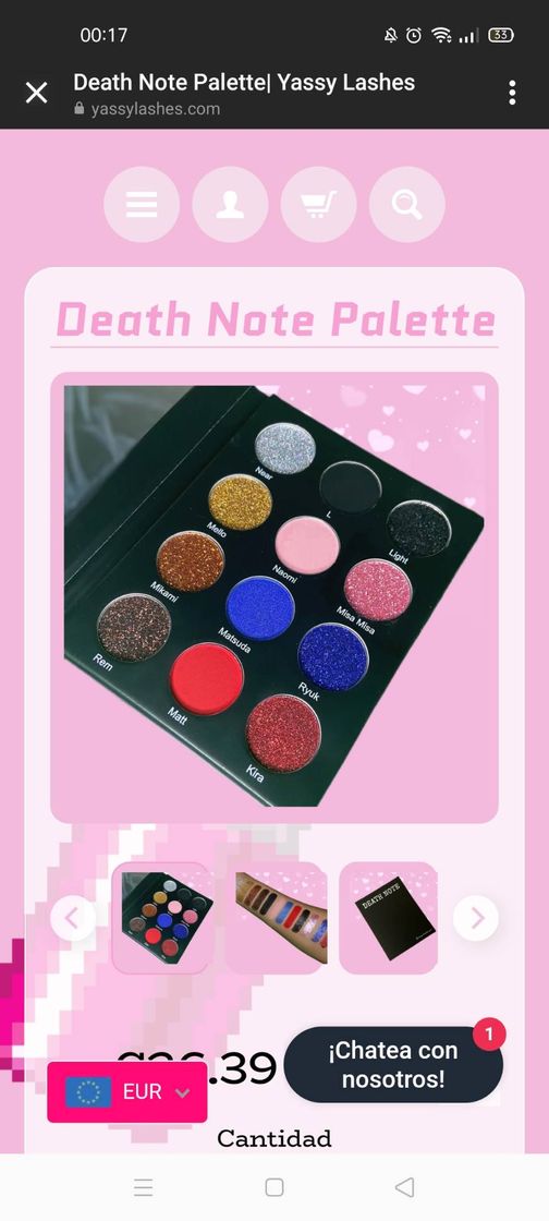 Moda Death Note palette