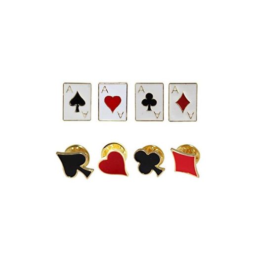 Holibanna 8pcs Pin de Solapa Broche de Aleación Espada Negra Corazón Rojo