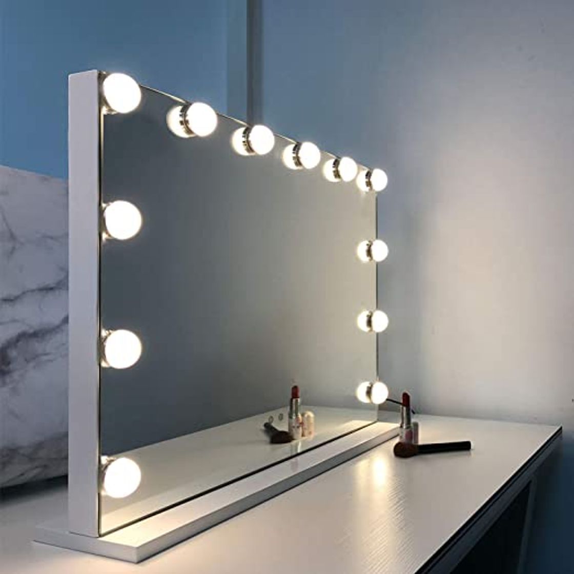 Social Waneway Espejo Maquillaje Iluminado con 12 X 3W Bombillas LED Ajustable Y