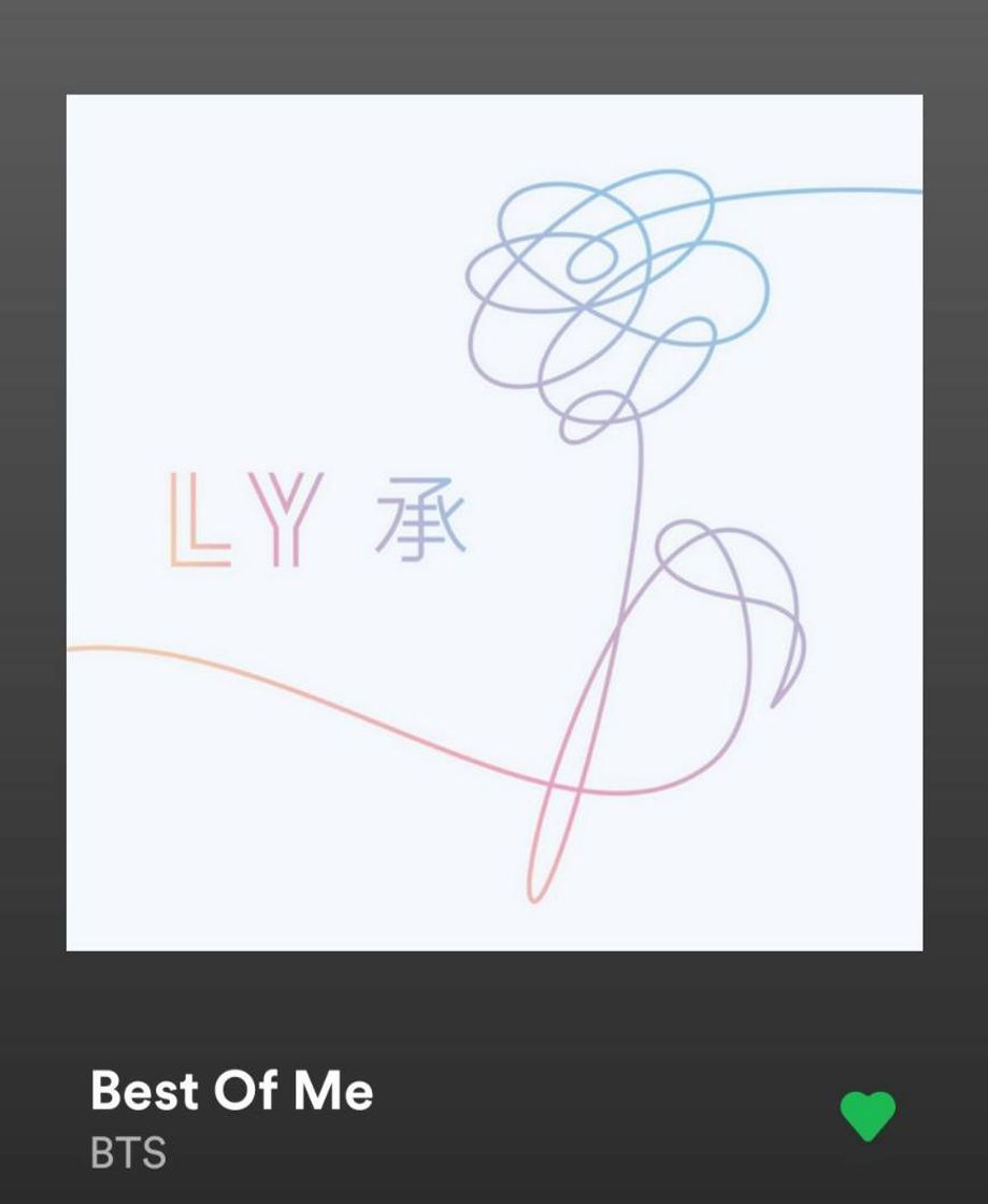 Canción Best of me 