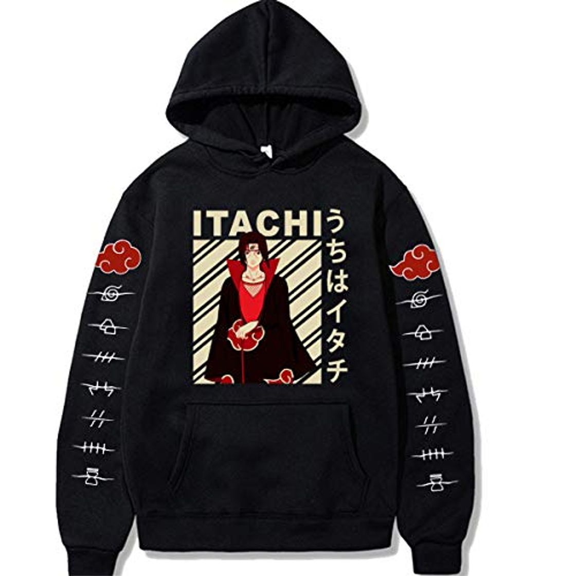 Moda Miyapy Unisex Japanese Anime Naruto Sudadera con Capucha Itachi Sasuke Kakashi Pullover Cosplay