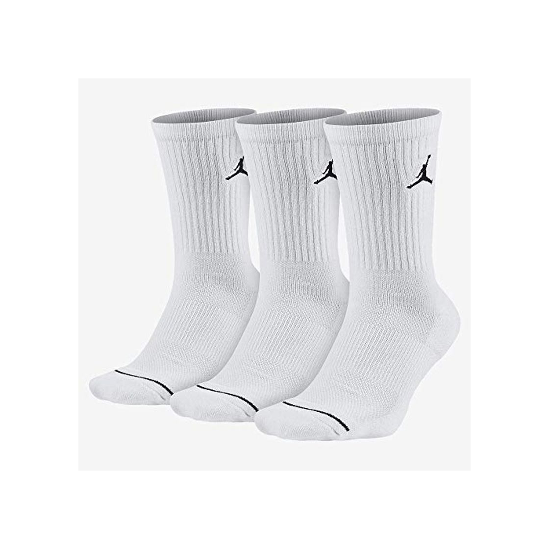 Moda NIKE Jumpman Crew 3Ppk Calcetines Línea Michael Jordan, Hombre, Blanco