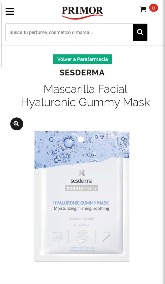 Moda Mascarilla Facial Hyaluronic Gummy Mask

