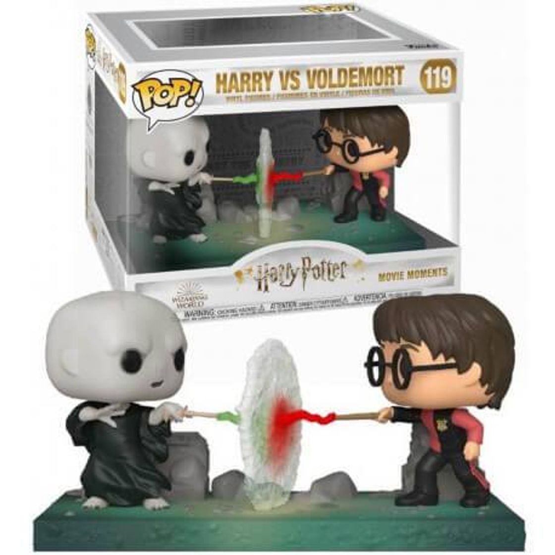 Game Funko- Pop Moment Potter-Harry VS Voldemort Figura Coleccionable, Multicolor