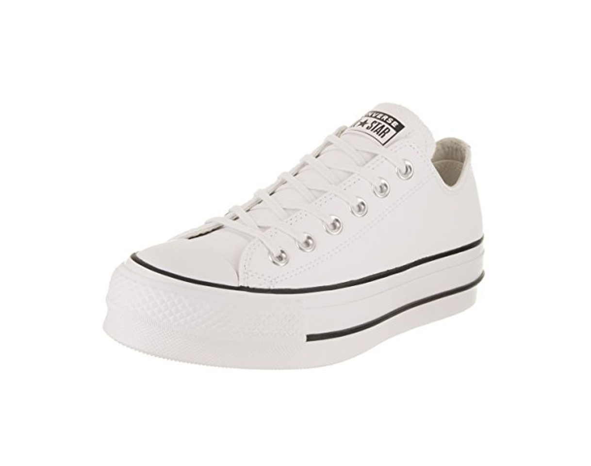 Moda Converse Chuck Taylor CTAS Lift Clean Ox, Zapatillas para Mujer, Blanco