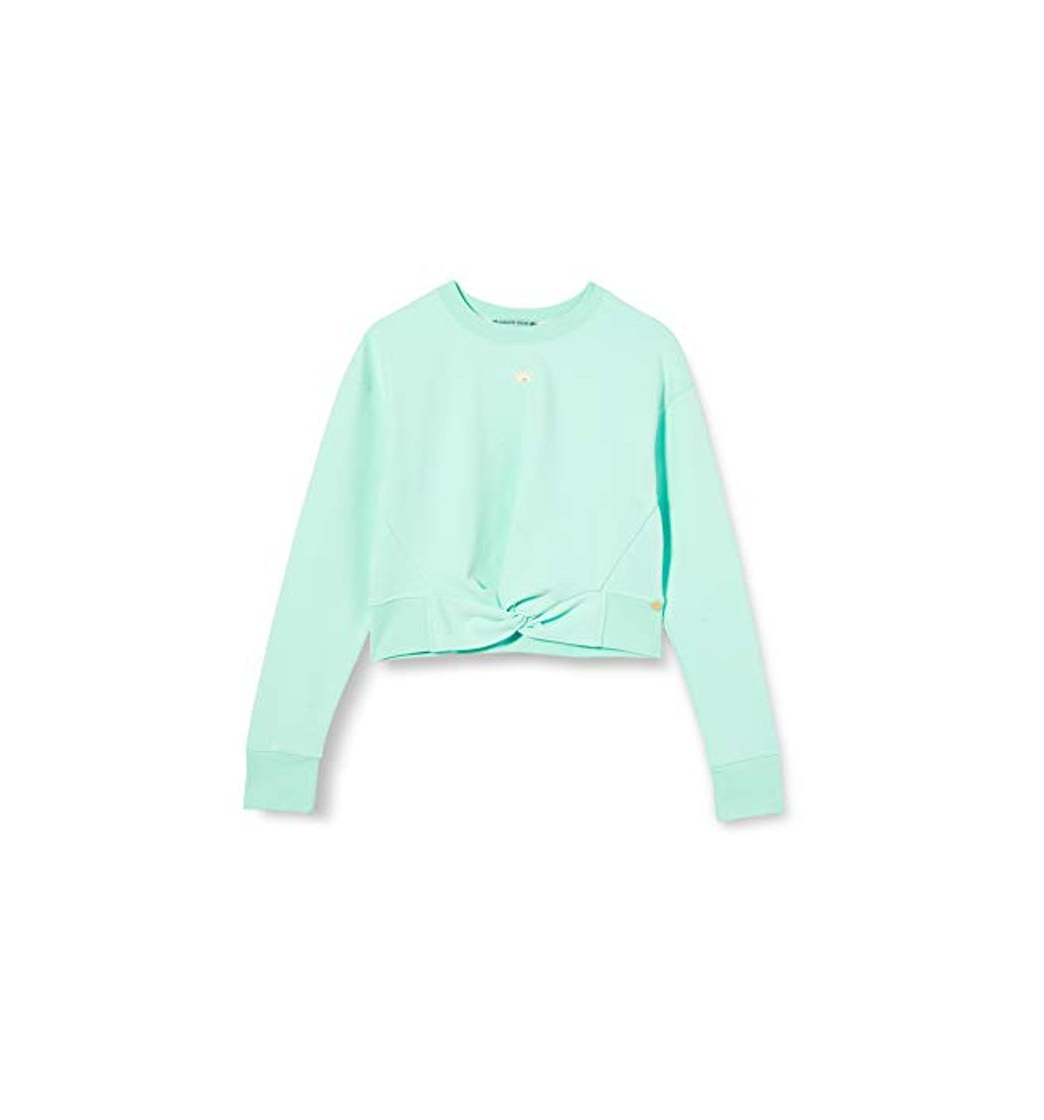 Social Scotch & Soda Cropped Sweat with Knot Detail and Theme Artworks Sudadera