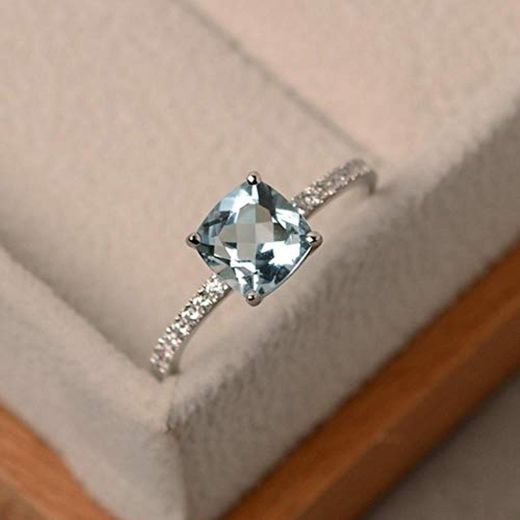 LMKAZQ Blue Series Stone Women's Rings Daily Accessories Rings Elegant Engagement Jewellery