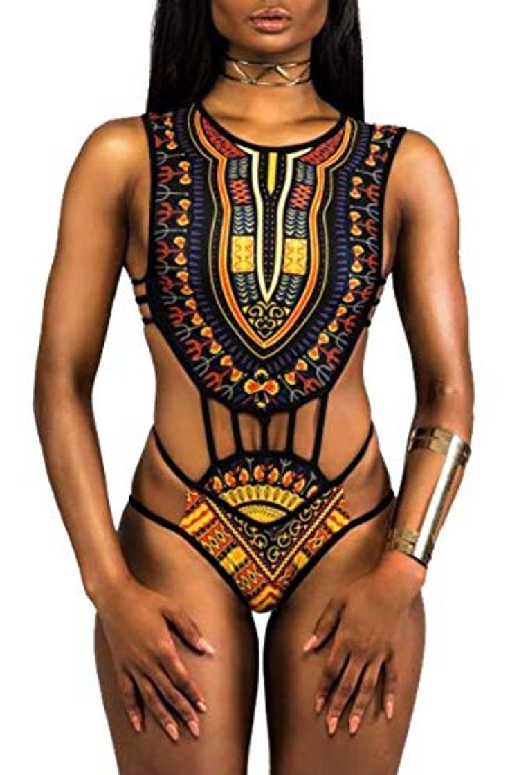 Product Bikini Africano Mujer Traje de Baño 1 Pieza Push Up Beachwear Bikini