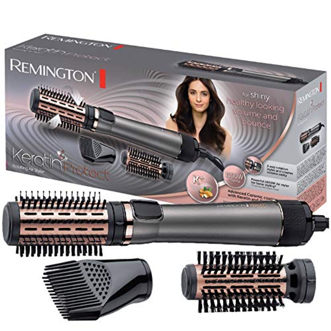 Lugar Remington Keratin Protect AS8810 - Moldeador de pelo y Cepillo Térmico