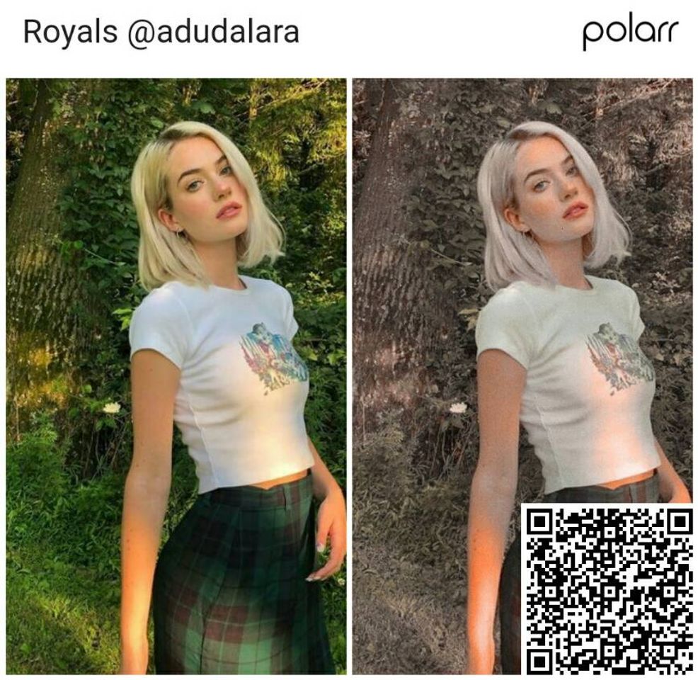 Moda Qr code Polarr filter