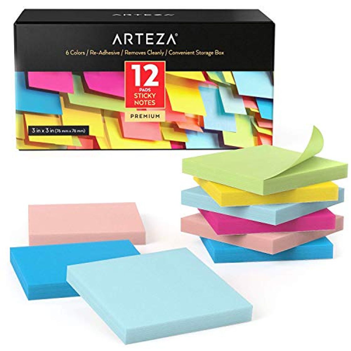 Product Arteza Notas adhesivas 76 mm x 76 mm