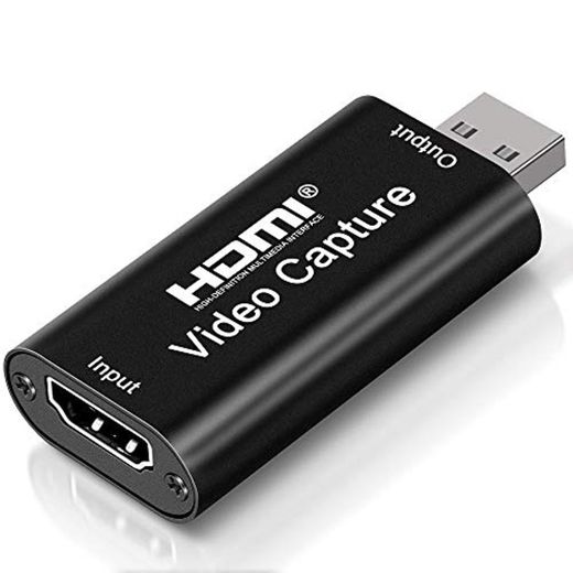 DIWUER Capturadora de Video HDMI, 4K HDMI a USB 2.0 Convertidor Video