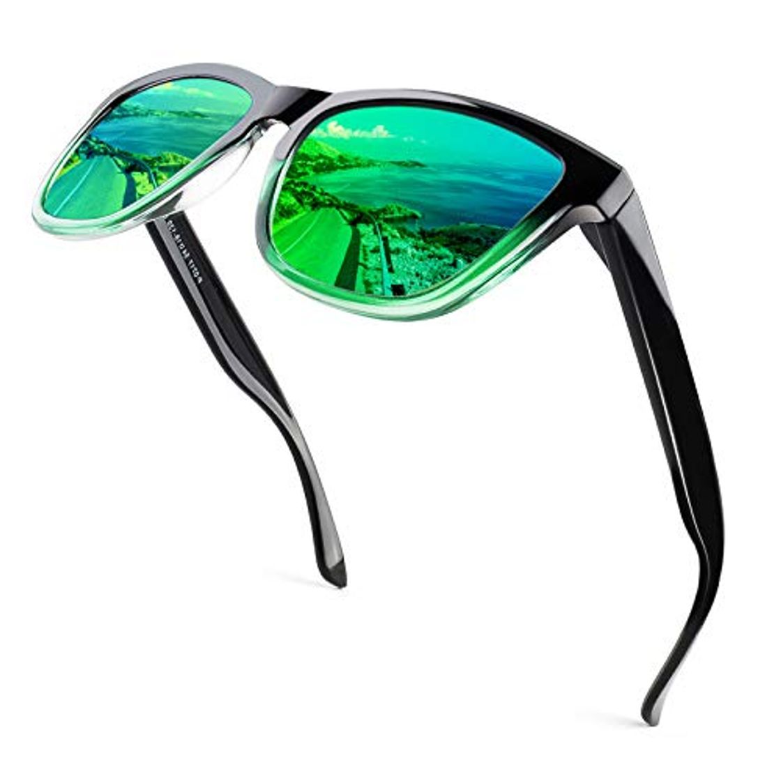 Fashion CGID Gafas de Sol Polarizadas Hombre y Mujer Retro Deportivos 80's Ultra Light Protección UV400 MJ17