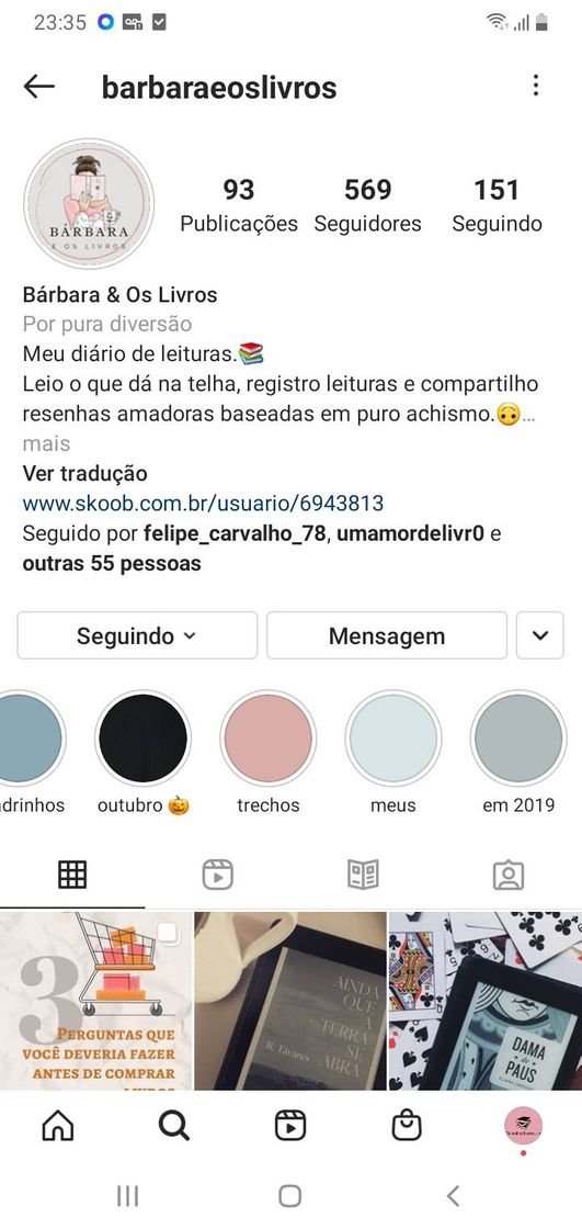 Moda Perfil literário 