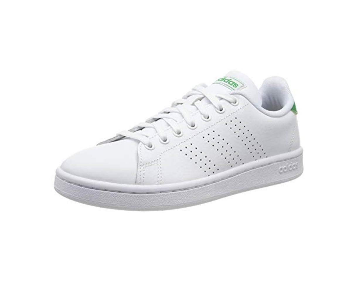 Social adidas Advantage, Sneaker Mens, Blanco FTWR White FTWR White Green FTWR White