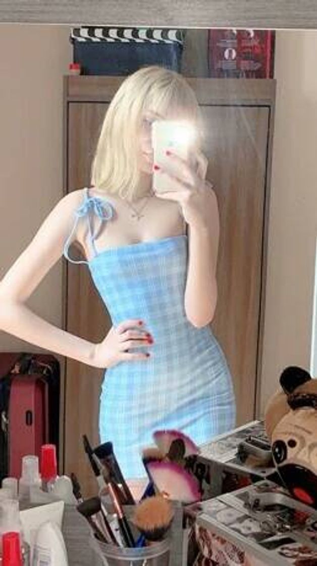 Fashion https://m.shein.com/br/Knot-Strap-Plaid-Bodycon-Dress-p-1940