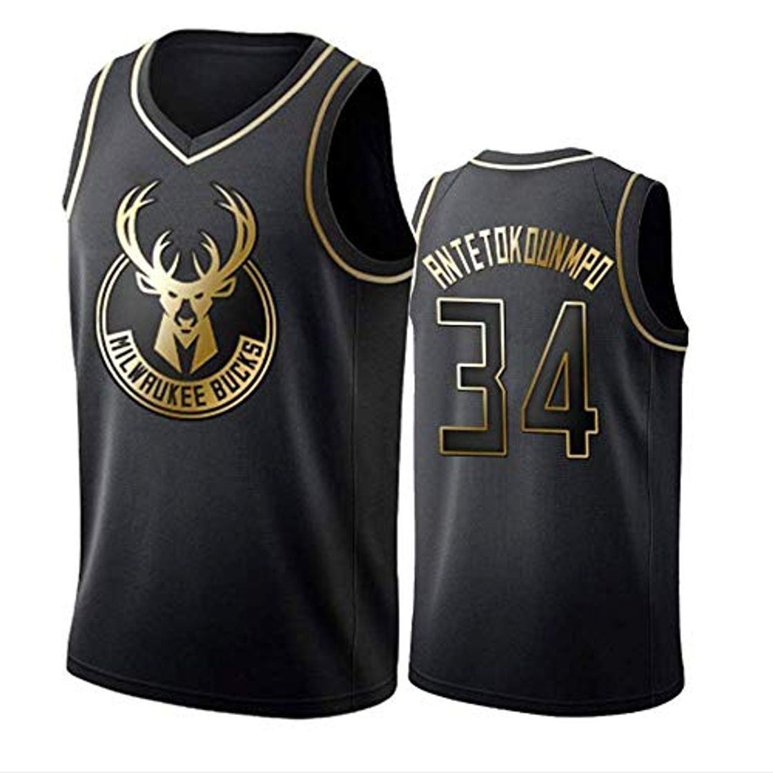 Producto WOLFIRE SC Camiseta de Baloncesto para Hombre, NBA, Milwaukee Bucks #34 Giannis