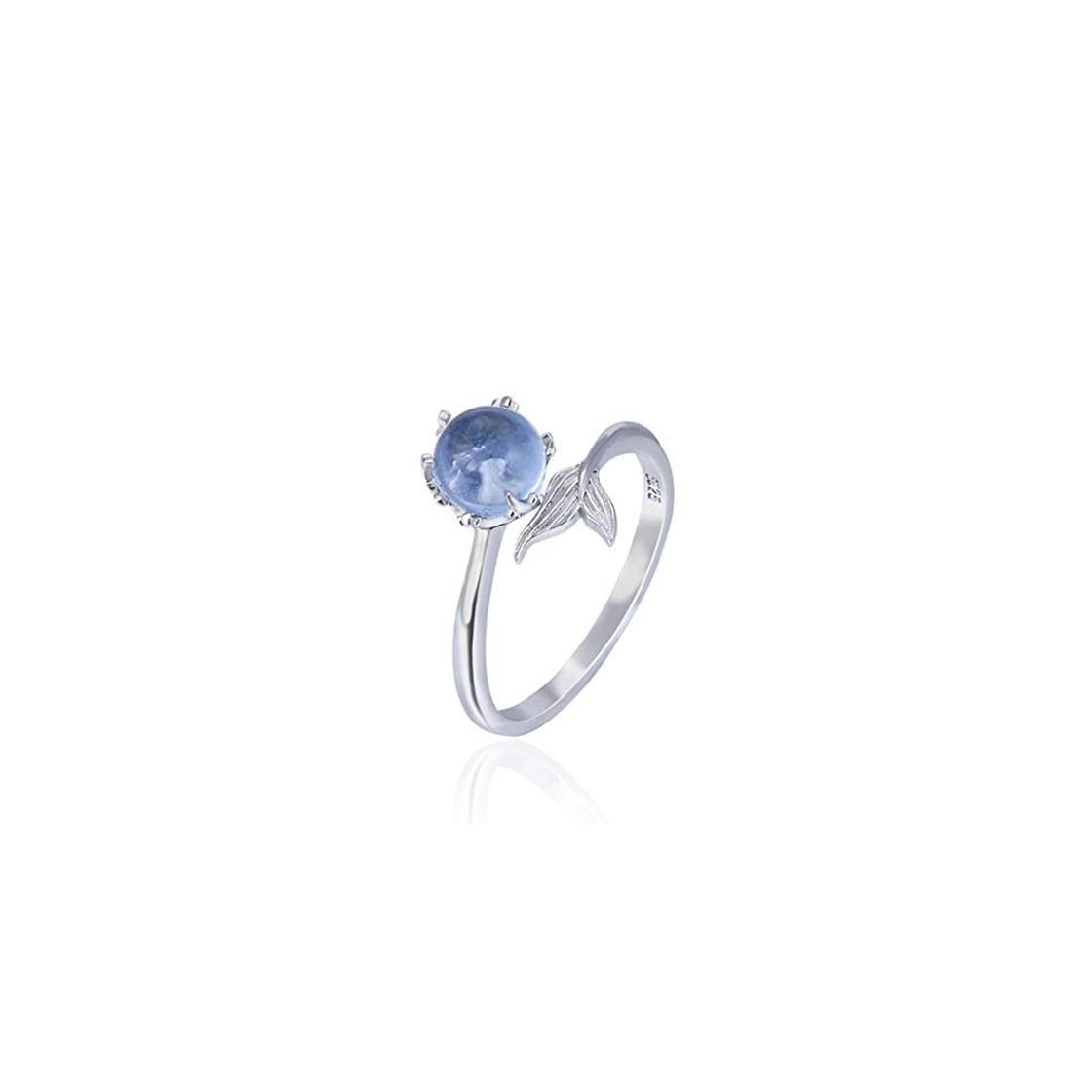 Producto CNNIK 925 Anillo de Plata esterlina Cola de Sirena con Apertura Ajustables