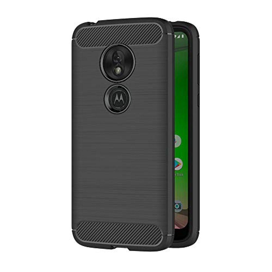 Producto AICEK Funda Moto G7 Play, Negro Silicona Fundas para Motorola Moto G7