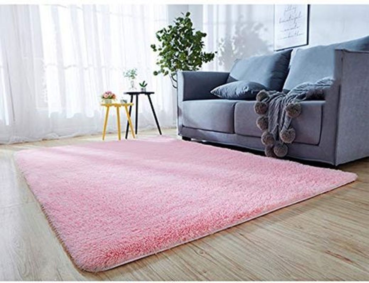 Product LIYINGKEJI Alfombras Modernas Super Suaves de la Pelusa, 80X120 CM, Dormitorio Sala