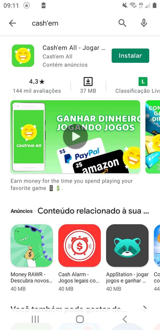 Fashion Baixe o app Cash'em All, jogue os jogos, e ganhe dinheiro !!