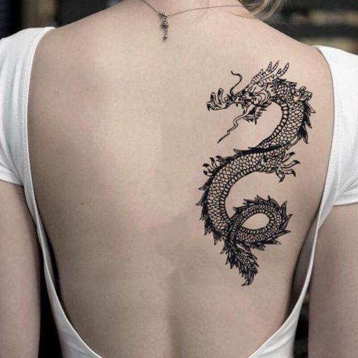 Tattoo Dragão Costas Pequena 🐲🤟🏽
