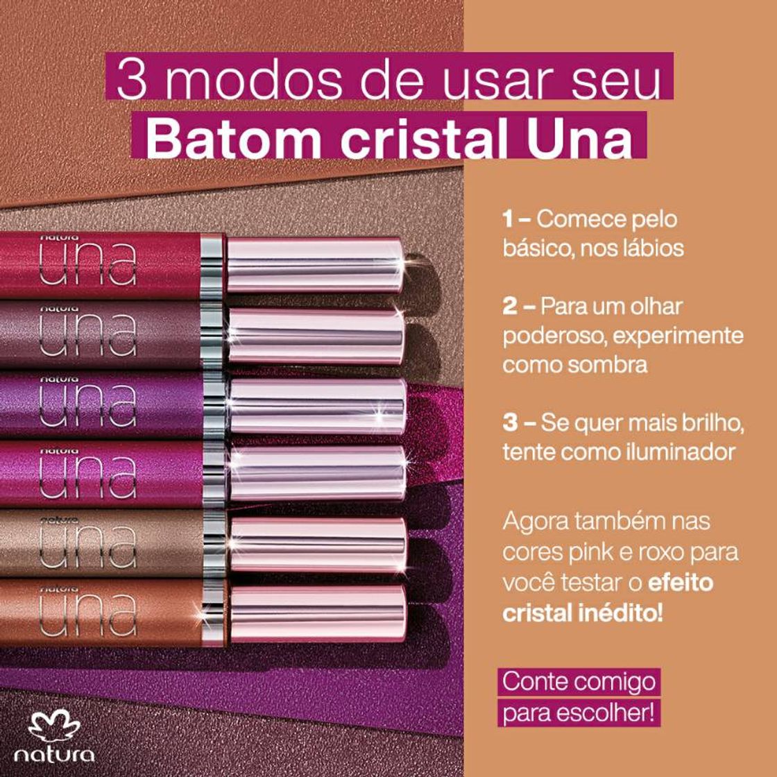 Moda Batom Cristal Natura Una