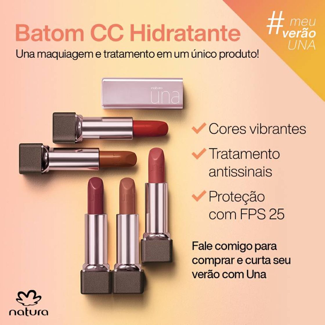 Fashion Batom Hidratante Natura Una