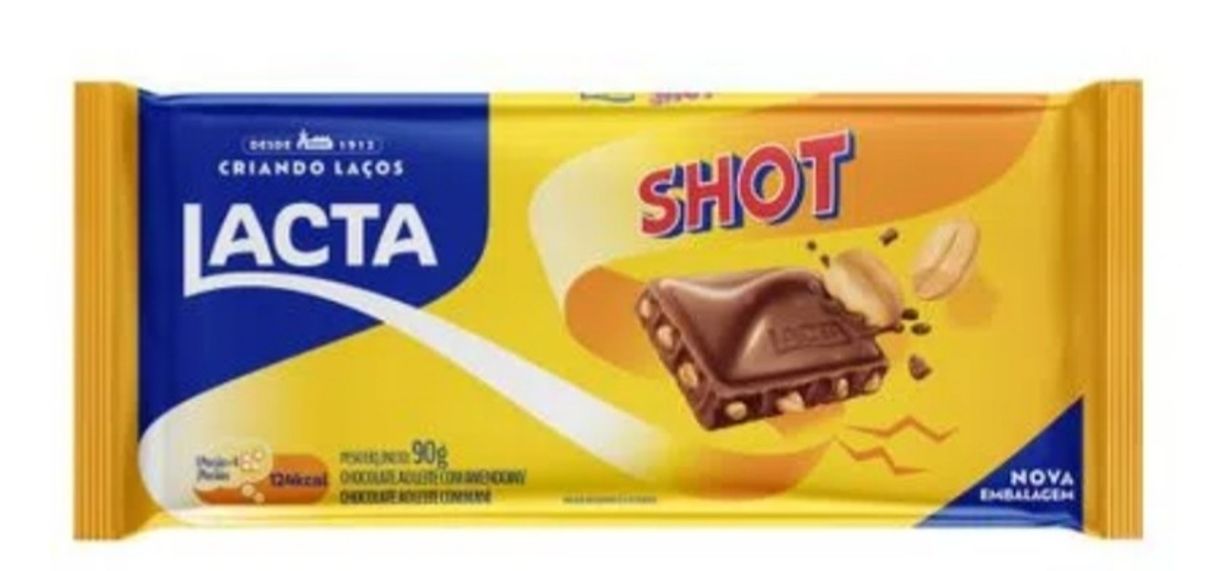 Fashion Chocolate ao Leite com Amendoim Lacta Shot Pacote 90g - Lacta ...