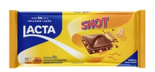 Chocolate ao Leite com Amendoim Lacta Shot Pacote 90g - Lacta ...