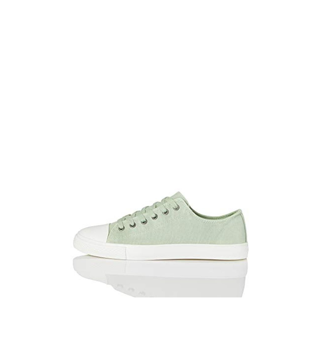 Belleza find. Low-Top Canvas Zapatillas Altas, Grün