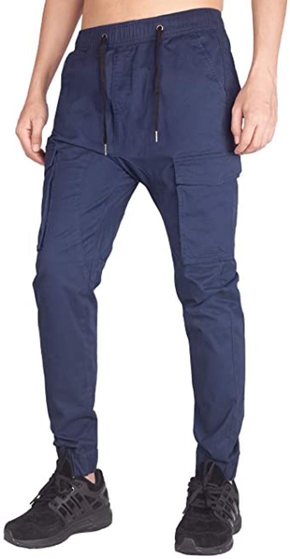 Social FGFD Pantalones de Hombre Jogger Deportivos Pantalón Cargo Casuales Chino de Algodón