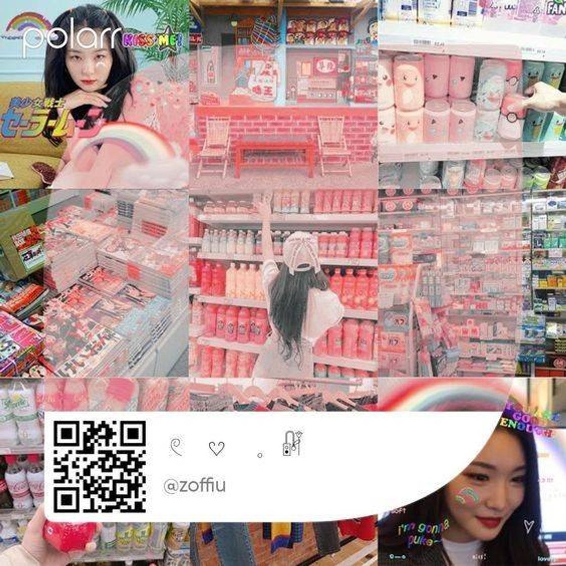 Social Qr codes de filtros do polarr