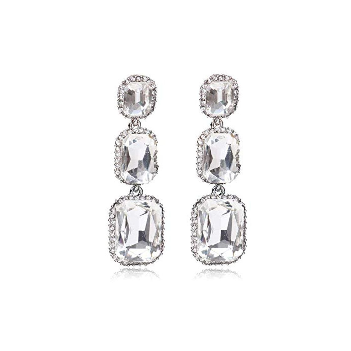 Social Gymqian Pendientes de Moda Ala de Aleación con Diamantes de Imitación Artificiales Y Gemas Pendientes de Hebilla con Forma de Gota con Forma de Gotas Pendientes de Accesorios Femeni