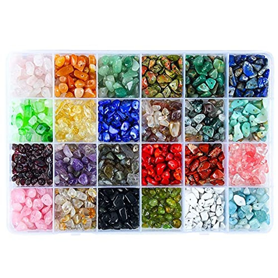 Fashion Timagebreze Cuentas de Piedras Preciosas de Viruta Natural Pepita de Forma Irregular Cuentas de Cristal Sueltas Piedra de Cuarzo para Kits de FabricacióN de Joyas