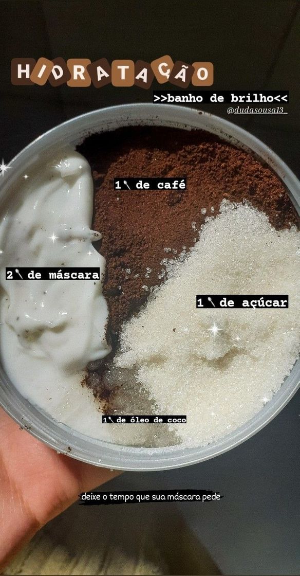 Fashion Hidratação com café 